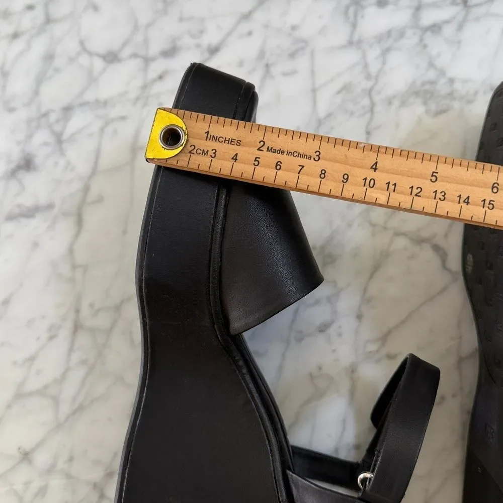 Gianni Bini Black Platform Shoes with Chunky Sole Sz 10